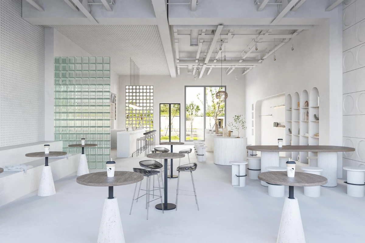Minimalist Open Space Cafe